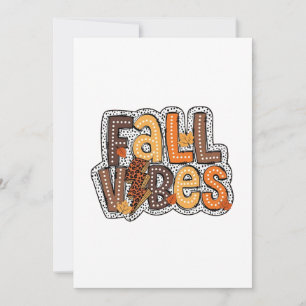 Fall Vibes Herbstlaubs Pumpkin Gewürz Erntedank Einladung