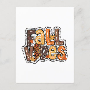 Fall Vibes Herbstlaubs Pumpkin Gewürz Erntedank Einladungspostkarte