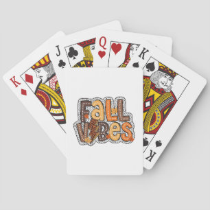 Fall Vibes Herbstlaubs Pumpkin Gewürz Erntedank Spielkarten