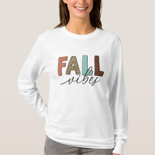 Fall Vibes Long Sleeve Shirt! 🍂 🏈 ☕️ T-Shirt