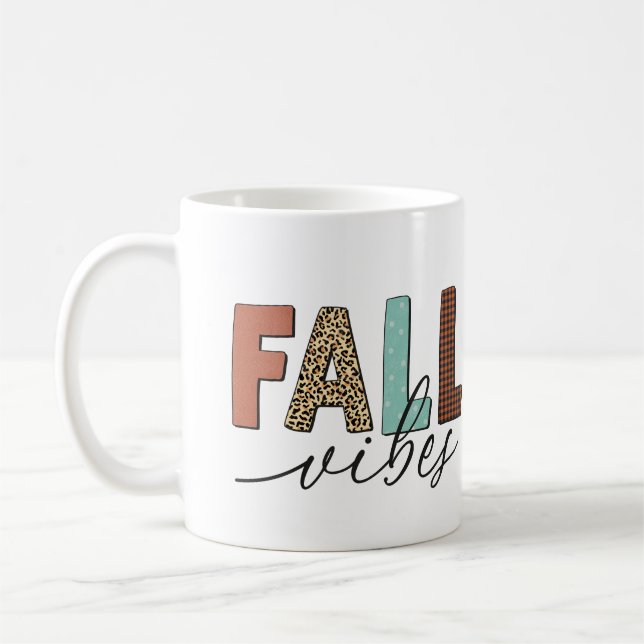 Fall Vibes Personalisiert Kaffeetasse (Links)
