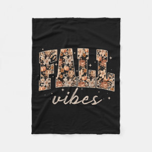 Fall Vibes Pumpkin Season Blume Erntedank Autu Fleecedecke