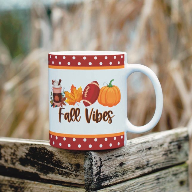 Fall Vibes Pumpkin Spice Football Kaffeetasse (Von Creator hochgeladen)