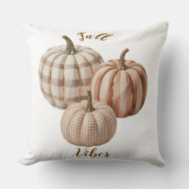 Fall vibes pumpkin Throw Pillow Kissen