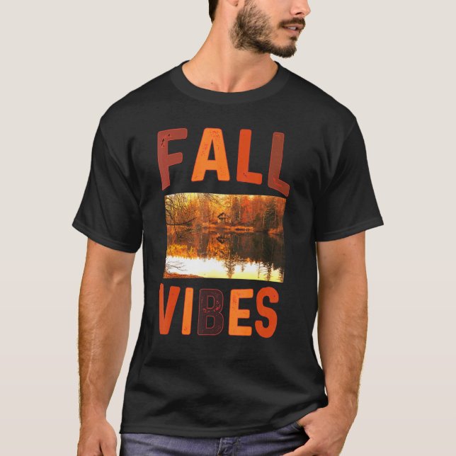 Fall Vibes Retro Pumpkin Gewürzkaffee Herbst als T-Shirt (Vorderseite)