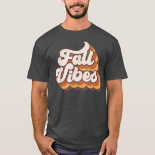 Fall Vibes Retro Vintage Herbstsaison Dank Danke T-Shirt