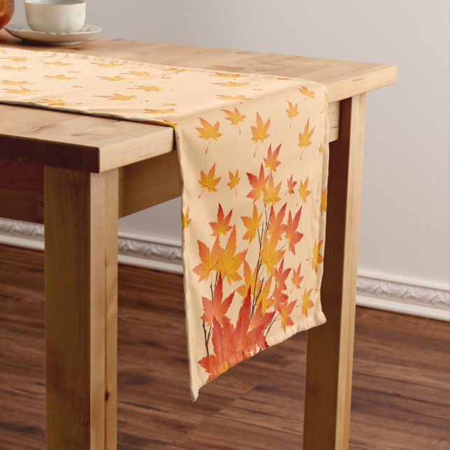 Fall Vibes Table Runner Kurzer Tischläufer (Beispiel)