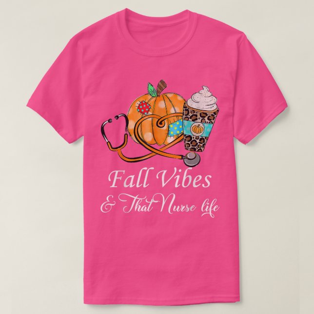 Fall Vibes & That Nurlife Fall Saison Herbst Nu T-Shirt (Design vorne)