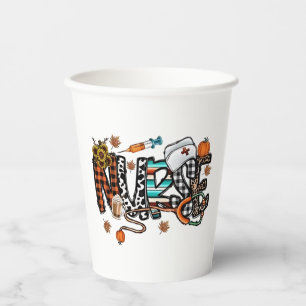 Fall Vibes that Nurlife Nurse Fall Saison Autum Pappbecher