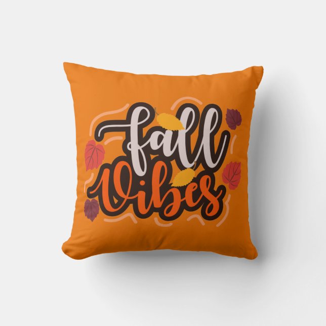 Fall Vibes Throw Pillow Kissen (Vorderseite)