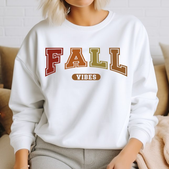 Fall Vibes Trendy Herbst Varsity Sweatshirt (Von Creator hochgeladen)