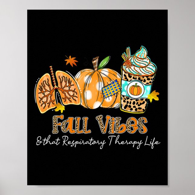Fall Vibes und diese Atemtherapie Life Lung Poster (Vorne)