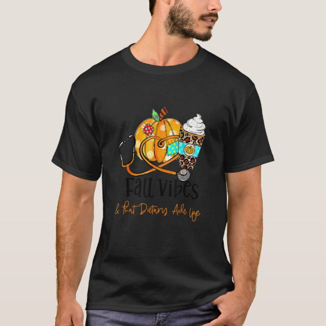 Fall Vibes und diese Diäthilfe Leben Kürbiskrebs T-Shirt (Vorderseite)