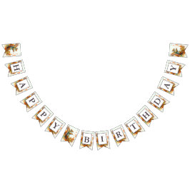 Fall Vibes Watercolor Eichhörnchen - Geburtstag Wimpelkette