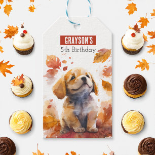 Fall vibes Welppy - Geburtstagsparty - Geschenkanhänger