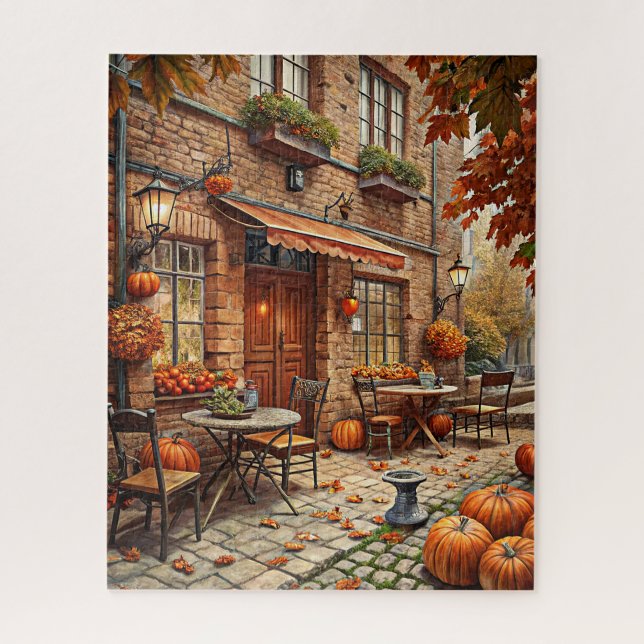 Fall Village Street Puzzle (Vertikal)