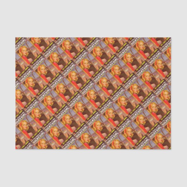 Fall vom mürrischen MädchenBucheinband Seidenpapier (Vorderseite)