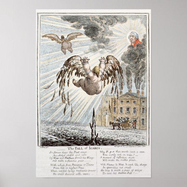 Fall von Icarus, 1807 Poster (Vorne)