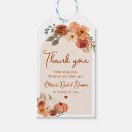 Fall von Liebe Boho Pumpkin Brautparty Gefallen Ta Geschenkanhänger