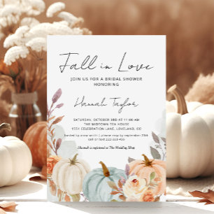 Fall von Liebe Pumpkin-Brautparty Einladung