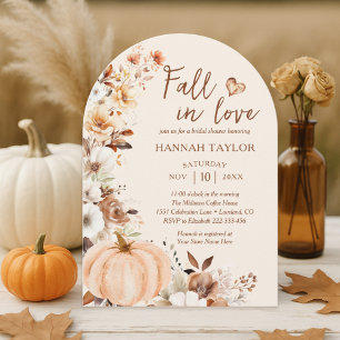 Fall von Liebe Pumpkin-Brautparty Einladung
