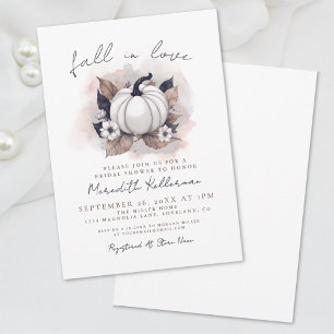 Fall von Liebe Pumpkin-Brautparty Einladung