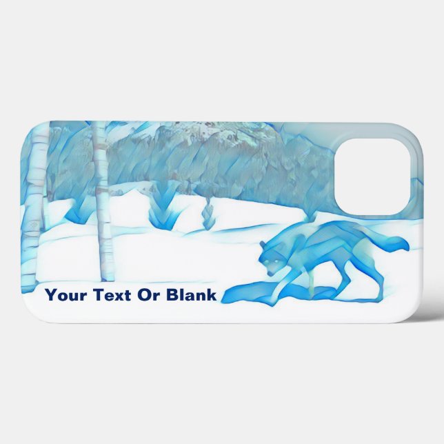 Fall von Lone Wolf in WInter Case-Mate iPhone Hülle (Rückseite (Horizontal))