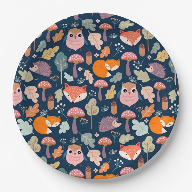 Fall/Wald Pappteller (Vorderseite)