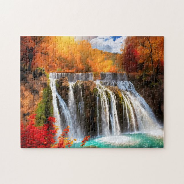 Fall Wasserfall 2 Foto Puzzles Internet Jigsaw Puz (Horizontal)