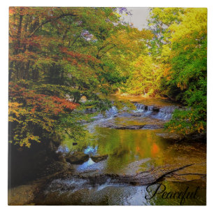 Fall Wasserfall in der Morgensonne Fliese