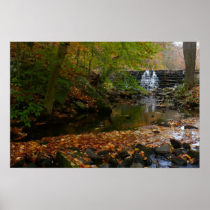 Fall Wasserfall und Creek Pennsylvania Natur Poster
