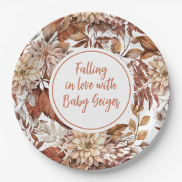 Fall Wasserfarbe Blumenbaby-Dusche Pappteller