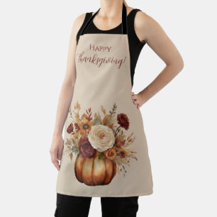 Fall Wasserfarbe Pumpen und Blume- Schürze