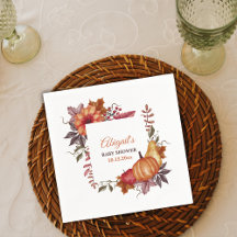 Fall Wasserfarbe Pumpkin Floral Baby Dusche