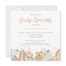 Fall Wasserfarbe Pumpkins Baby Sprinkle
