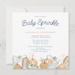 Fall Wasserfarbe Pumpkins Baby Sprinkle Einladung