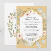 Fall Wasserfarbe Rose Senf Brautparty