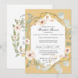 Fall Wasserfarbe Rose Senf Brautparty Einladung