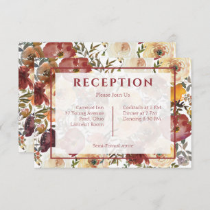 Fall Watercolor Bouquets Hochzeitskarte Begleitkarte