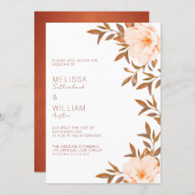 Fall Watercolor Floral Elfenbeinhochzeit