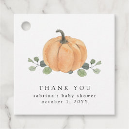 Fall Watercolor Pumpkin Geschenkanhänger