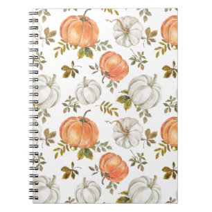 Fall Watercolor Pumpkin Pattern Notizblock