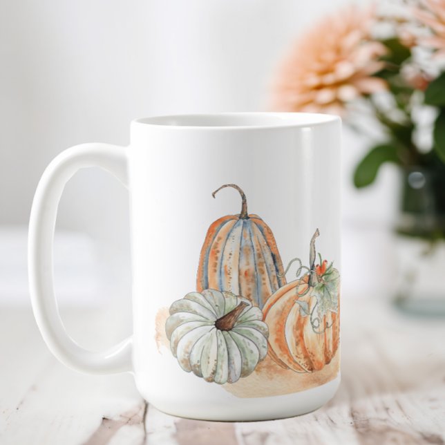 Fall Watercolor Pumpkins Kaffeetasse (Fall Pumpkins Coffee Mug)
