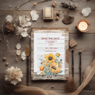Fall Watercolor Sonnenblumenhochzeit Save The Date