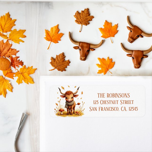 Fall Watercolor Texas Longhorn (Von Creator hochgeladen)