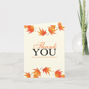 Fall Wedding Thank You Dankeskarte
