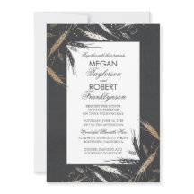 Fall Weizen Gold Foil Effekt Chalkboard Hochzeit