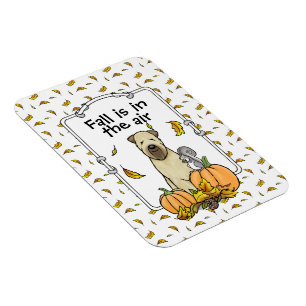 Fall Wheaten Terrier (Wheaten 1b2) Pumpkins Niedli Magnet