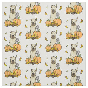 Fall Wheaten Terrier (Wheaten 1b2) Pumpkins Niedli Stoff