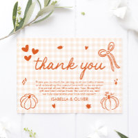 Fall Whimsical A Little Pumpkin Danke Karte